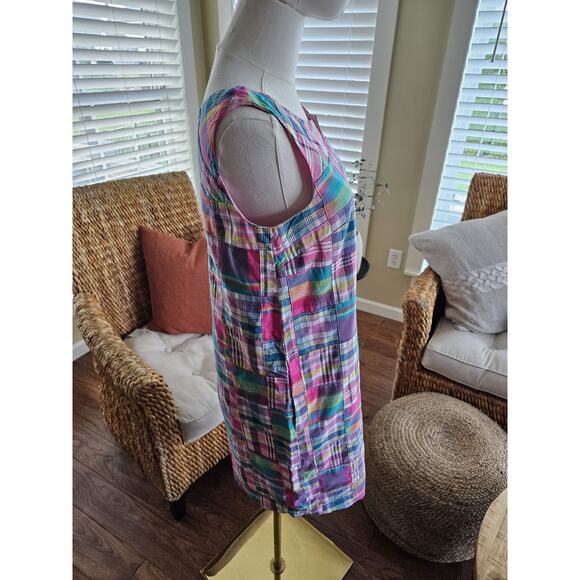 Talbots Madras Plaid Sheath Dress Women's Size 2 Preppy Nautical Party - Picture 2 of 9